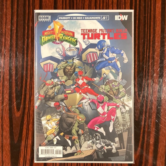 Power rangers vs Teenage Mutant ninja turtles 1-5 + 1 Variant 🥷🏻🐢❤️💙🖤💛💗💚 - Picture 6 of 7